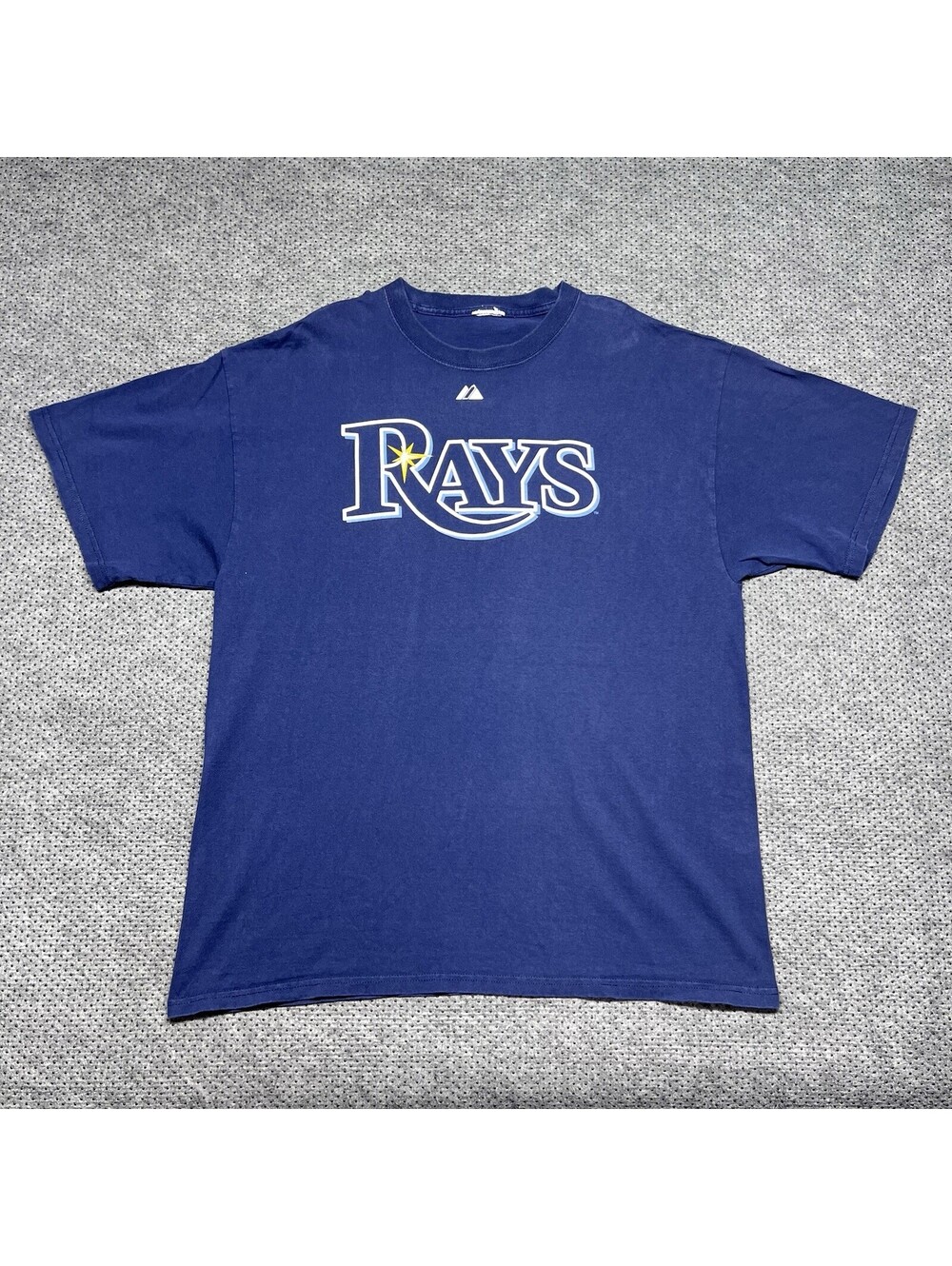 Vintage 2008 Majestic Tampa Bay Rays Evan Longoria Baseball T-Shirt XL RARE MENS
